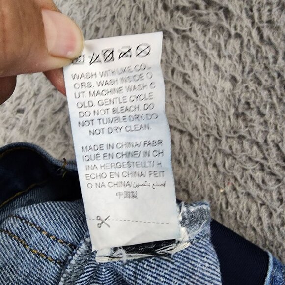 Maternity Jeans Womens Large Medium Wash Stretch High Rise Crop - Picture 12 of 13